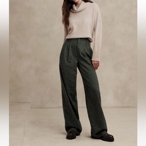NWT Banana republic Remanso Donegal Straight-Leg Pant Green Chateau Size: 12
